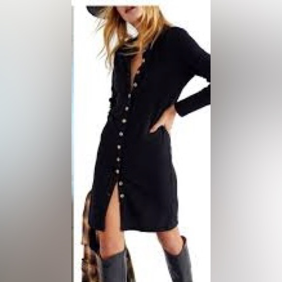 We The Free Dresses & Skirts - WE THE FREE -FREE PEOPLE black knit dress